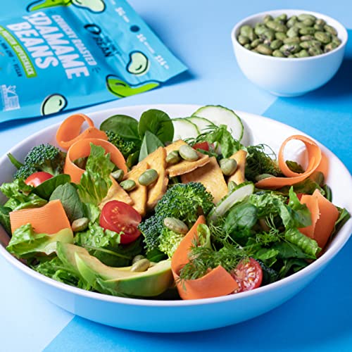 The Only Bean Crunchy Dry Roasted Edamame Snacks (Sea Salt), Healthy High Protein(11g) Keto Food, Low Carb Gluten Free Office Vegan Food 100 Calorie Snack Pack, 0.9oz 10 Pack - View 4