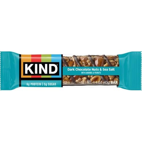KIND Nut Bars, Dark Chocolate Nuts and Sea Salt, Healthy Snacks, Gluten Free, Low Sugar, 6g Protein, 12 Count - View 7