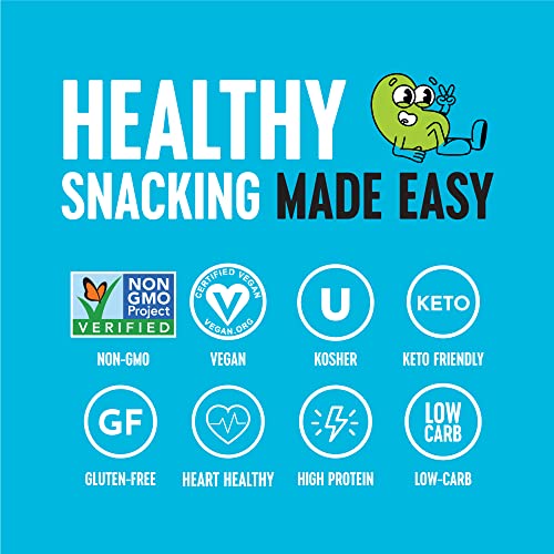 The Only Bean Crunchy Roasted Edamame - Healthy Snacks for Adults and Kids (Variety Pack), Low Carb Keto Snack Food, Vegan Gluten Free High Protein Snacks (11g), Office Snack, 0.9oz 24 pack - View 3